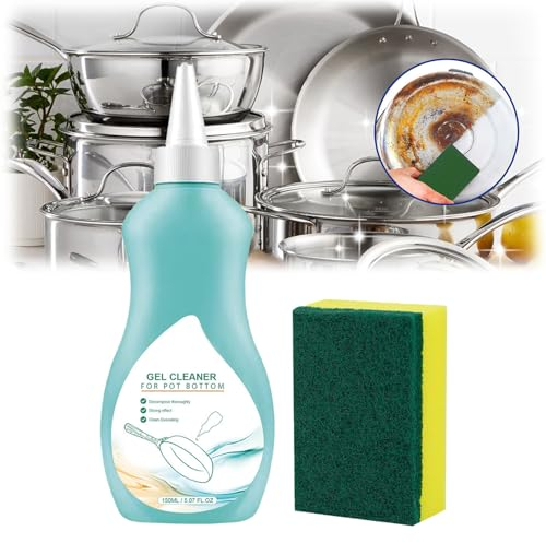Gel nettoyant magique pour casseroles et poêles, 150 g, gel de nettoyage pour fond de casserole, nettoyant de casseroles en acier inoxydable, anti-rouille (1 pièce)
