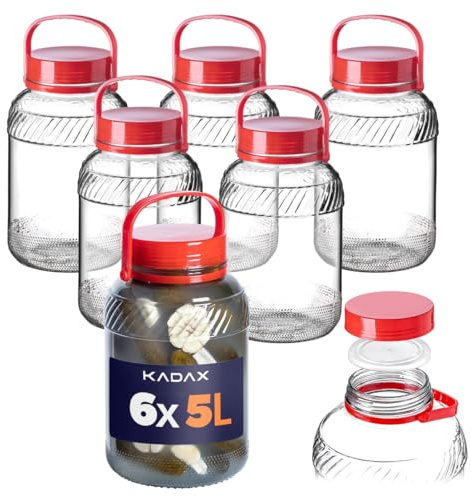 KADAX Tarro de Pepino Con Tapa, Conservación Hermética, Globo de Vidrio Universal Para Almacenamiento y Conserva