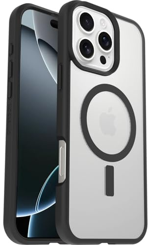 OtterBox Sleek MagSafe Case for iPhone 16 Pro Max, Clear/Black | Shockproof, Drop-Proof, Ultra-Slim Protective Thin Case, Tested to Military Standard, No Retail Packaging