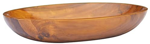 Homgoday Lavabo Bois de Teck Massif 60x40x10 cm, Vasque à Poser, Lavabo de Salle de Bain Évier de Comptoir pour Toilettes, Vestiaires, WC d'invités