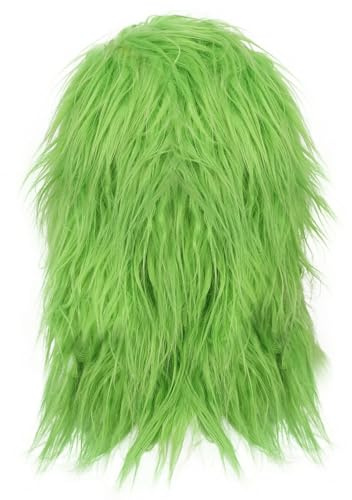 Yearsahrk 3 STÜCKE Monster Maske Kostüm Weihnachten Grün Monster Maske Weihnachtsmütze Handschuhen Schuhüberzüge Karneval Halloween Kostüm Latex Props Erwachsener