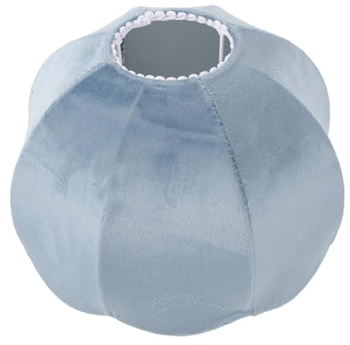 DOITOOL Vintage Pumpkin Shape Lampshade Small Table Lamp E27 Socket Handmade Fabric Light Shade for Bedroom