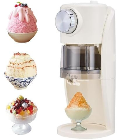Shaved Ice Machine - Electric Snowflake Ice Crusher with Stainless Steel Blade, 1 Reusable Ice Mould Cup, Adjustable Thickness for Parties, Home & Bar Use