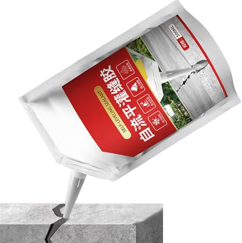 Relleno de grietas de concreto: rellenos de grietas de concreta, compuesto de reparación de servicio pesado | Ideal flexible y duradero para uso en interiores y exteriores, evita la penetración de agu