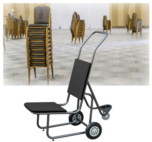 Chariot de chaise de banquet à roues, chariot de chaise empilable, solution de transport et de rangement facile pour la mobilité et la protection du tapis