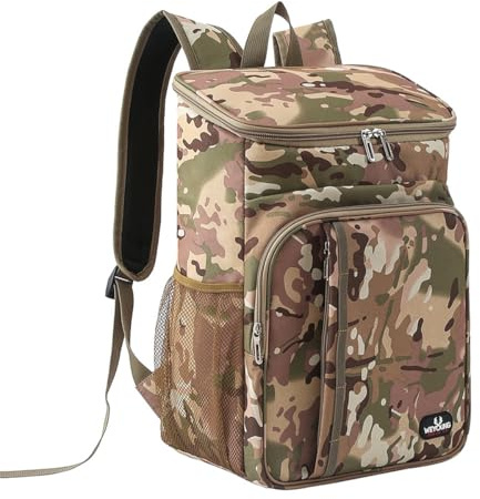AUXDIQ Sac à Dos Isotherme 18L Sac à Dos de Pique-Nique Sac Thermique Portable pour Déjeuner Sac Réfrigérant Sac à Dos Glacière Vert