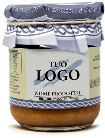 60 Barattoli da 180g Patè di olive vari gusti con Etichetta Personalizzabile nere bianche cunzate con melenzane con scorza di limone mandarino e arancio - Prodotti Tipici Siciliani