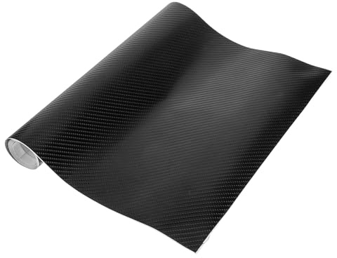 Mipcase Vinyle Habillage Fibre pour Voiture Autocollant Vinyle Noir Effet Protection Anti-Rayure pour Golf Et Moto