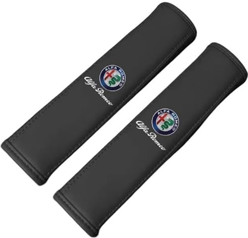 BUSDPL 2 Pezzi Cuscinetto per Cintura di Sicurezza per Auto per Alfa Romeo 147 156 159 Giulietta Giulia Stelvio Mito, Delicato Proteggi Cintura sulla Pelle Tenuta Sicura Copricintura