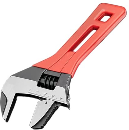 Plumbing Wrench – Adjustable Large Opening Pipe Tool - Wide Jaw Black Oxide Wrench| Heavy Duty Adjustables Spanner | Universal Metal Wrenchs for Bathroom Sink, Faucet, Water Pipe Repair