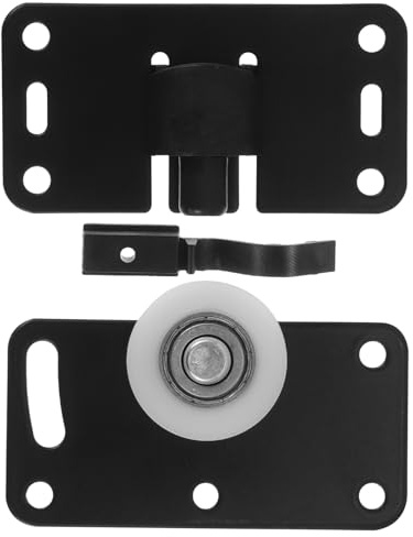 KOMBIUDA Poulie Coulissante Remplacement Facile Noir en Alliage D'aluminium Fonctionnement Silencieux pour Portes Coulissantes et Armoires pour Maintenance DIY