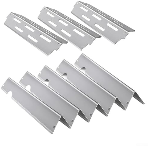 Pumixiy Piastre di distribuzione del calore per Weber For II Gas Grill Acciaio inossidabile Flavorizer Bar Set per E-310 E-330 E-335 S-310 SE-330 CE-335 Aroma di fumo