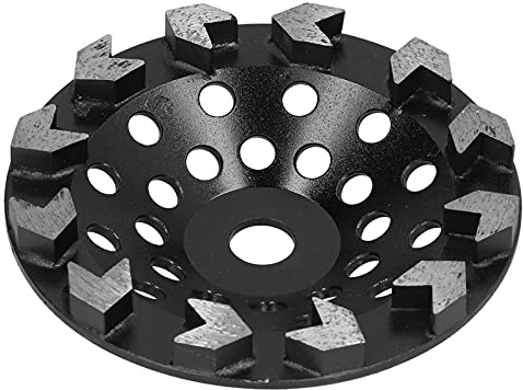Cryfokt Meule Diamantée 180 Mm, 10 Dents, Corps en Acier Noir pour Béton, Pierre, Ciment, Maille 30#