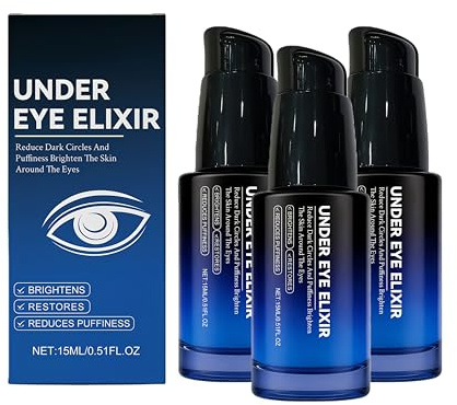 Augenserum mit Koffein & Retinol, Intensive Pflege Gegen Falten, Augenringe & Tränensäcke, Reduziert Feine Linien, Anti-Falten für Augenfalten & Tränensäcke, für Herren Damen (3pc, 45ml)
