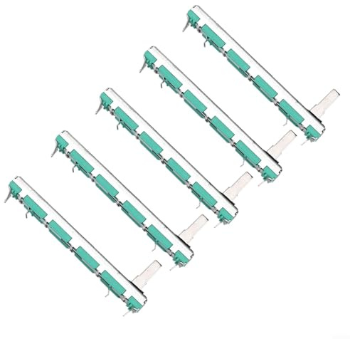 Gleitdraht-Potentiometer, variabler Widerstand, B103, 10 K Ohm, 75 mm, 5 Stück, für elektronische Mischpulte und Audio-Controller