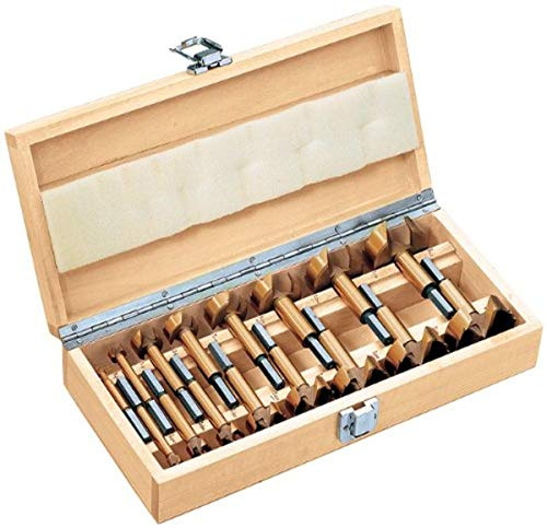 Steelex D2720 Forstner Bit Set, Hex Tin, 16-Piece