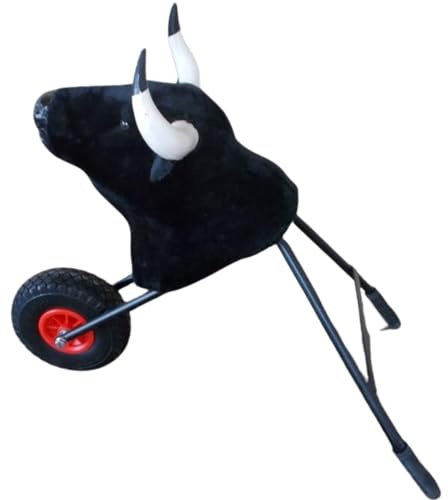 Carretón Infantil de Hierro con Cabeza de Toro Personalizable - Juguete Tradicional para Niños 2-5 Años | Cuernos de Imitación, Ruedas Antipinchazos | Artesanía Española Hecha a Mano