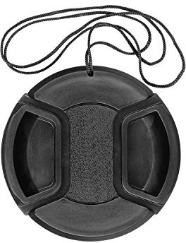 ChromLives Camera 52mm Lens Cap Center Pinch with Lens Cap Leash Hole Bundle Compatible with DSLR Cameras Nikon Sony Canon & Other DSLR Cameras UV Lens (52mm)
