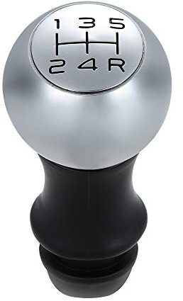 Goolsky Pomo de palanca de cambios cromado, adaptador manual de 5 velocidades para Peugeot 106 206 207 306 307 407 408 508 807