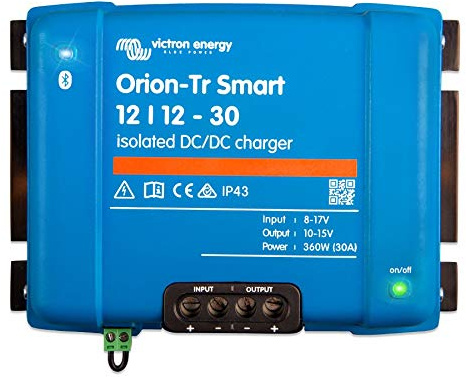 Victron Orion Smart Chargeur 30 A 12 V CC vers CC avec connectivité Bluetooth et Isolation galvanisée