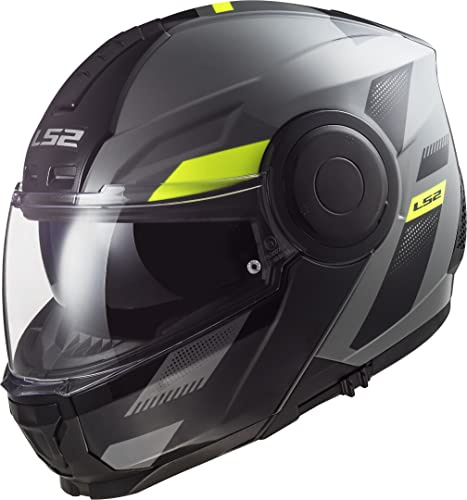 LS2, Klapphelme motorrad SCOPE MAX, nardo grey h-v yellow XXL