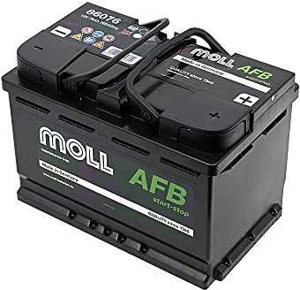 MOLL AGM Ersatz 12V 76AH 760A/EN AFB 86076 start/stop Starterbatterie 12V Autobatterie statt 69 Ah 70Ah 72Ah 74Ah