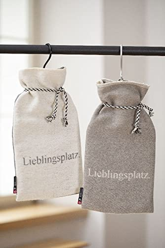 David Fussenegger Wärmflasche Silvretta - Kuschelflasche Lieblingsplatz - Flanellbezug Überzug 85% Baumwolle - 2L 21x38cm