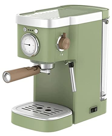 DieffematicKF Coffee Machines Electric Espresso Coffee Machine Maker Capsule With Foaming Milk Frother Coffee Powder Dual Purpose (Color : Green, Size : UK)