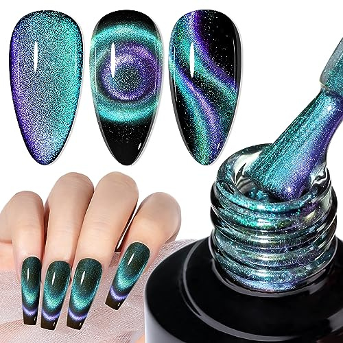 MIZHSE Cat Eye UV Gel Magnet Nagellack 9D Glitzer Cateye Nägel UV Lack | Cateye Nagellack, Gels Nail Polish, Nageldesign, Maniküre für Zuhause & Salon