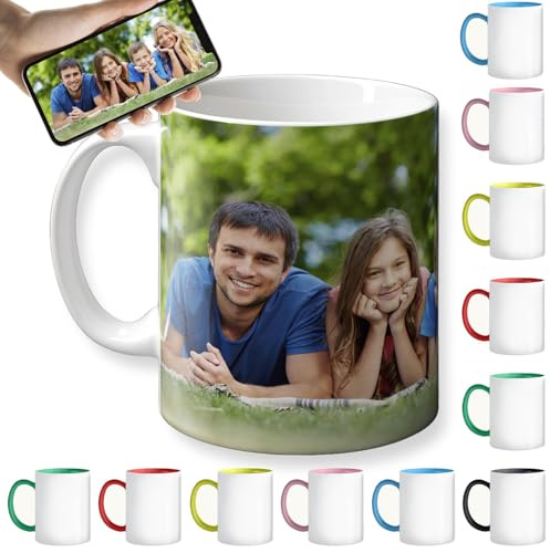OOPS Taza personalizada con tu foto - Taza de 330ml de cerámica personalizada con foto (Solo TAZA)