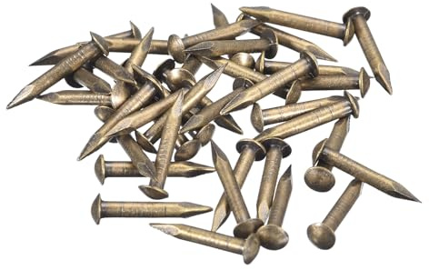 sourcing map 120 Pcs Small Tiny Nails 2mmx15mm(DXL) Tiny Brass Nails Hardware Nails Small Nail for Wooden DIY Decorative Boxes Household Accessories, Bronze Tone