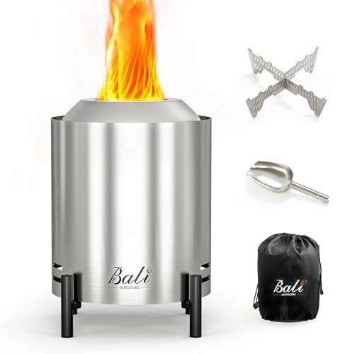 BALI OUTDOORS Tisch-Feuerstelle, kleine Tisch-Feuerstelle, rauchfreie Feuerstelle, Terrasse