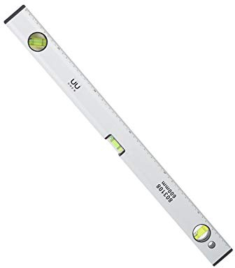 Nivel de burbuja MOUMOUTEN, regla de medición magnética de aleación de aluminio, instrumento de nivelación multifunción, para medición de ángulo vertical, horizontal y de 45° (600mm)