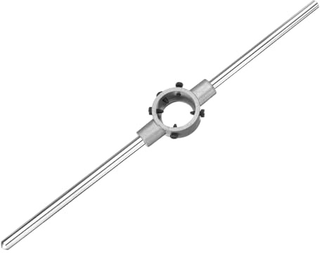 sourcing map Gewindeschneider, 45 mm x 18 mm, für metrische M16-M20 / 45 mm OD runde Schneideisen, Gewindeschneider, verstellbarer Halter, Griff, Gewindeschneider, Handwerkzeug für Gewindereparatur