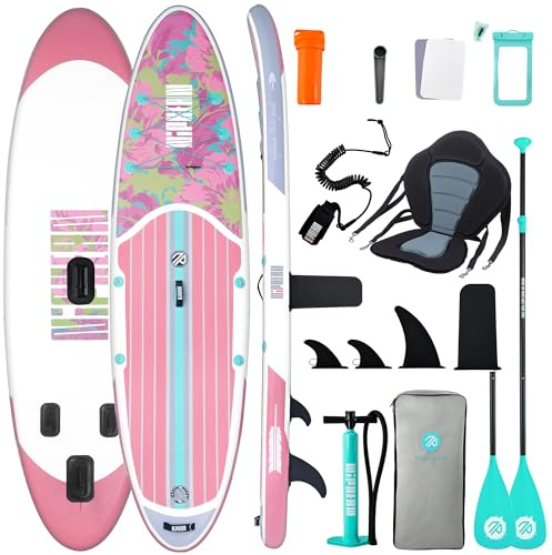 Niphean Stand up Paddling Board mit Sitz und Allem Zubehör, 320cm Paddleboard für Aller Fähigkeitsniveaus, SUP Board 200kg Tragkraft für 2 Personen, Standup Paddle Board for Adults