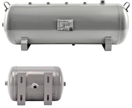 Tanque de aire compresor Tanque De Presión De Gas Horizontal Grande De 100, 80, 60, 40, 30, 24, 15, 12, 10, 8, 5 L, Kits De Tanques De Compresores De Aire Comerciales Para Automóviles(100L/26 Gal)