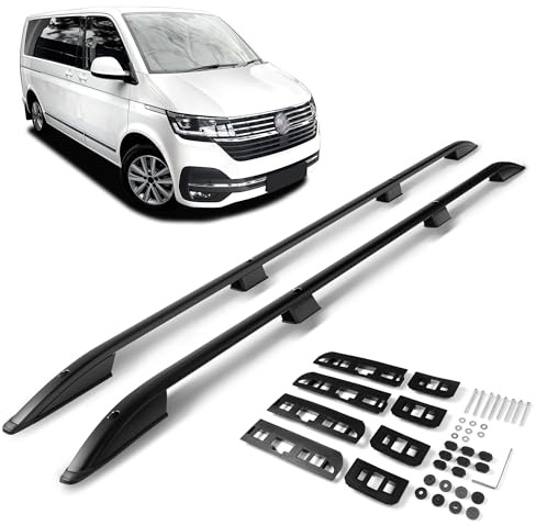CHROMEMASTER | Dachreling Dachträger Kompatibel mit VW Multivan T6.1 L1 | SWB KURZ 2019-2022; Zur Befestigung der Dachgepäckträger, Dachkörben, Dachboxen oder Dachfahrradträger | Konstruktion aus Alu