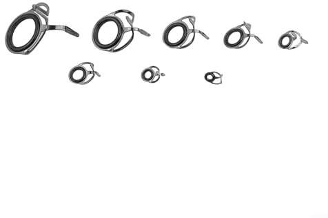 babominimer Reparatur-Set für 40/45 Angelrutenführungsringe und -spitzen mit Keramikeinsätzen für die Herstellung von Ruten und Angelruten (40 Stück)