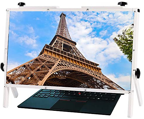 MEVZHH Magnifyiglasses,Computer Screen Magnifier for Desktop,3D High-Definition Laptop Screen Magnifier, 22 Convenient Foldiprojection Display,Ultra-Clear Blu-Ray 3X Magnifyilens,/White