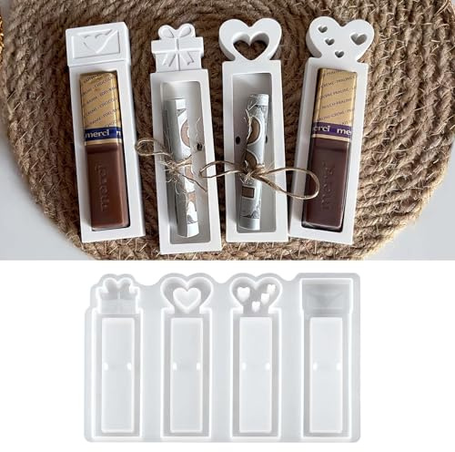 EPODA 4 Stück Geschenkbox-Silikonformen für Ostern und Weihnachten | Gipsformen zum Gießen für Resin und Beton, für Pralinenschachteln, Geldgeschenke, Osterdeko, Weihnachtsdeko und DIY-Projekte