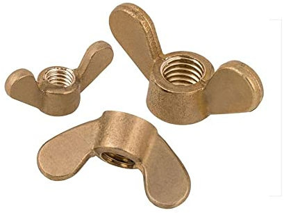 Flügelschrauben, Flügelmuttern, Befestigungselemente, handfest anziehende Mutter, Messing, M3/M12(M3 (5pcs))