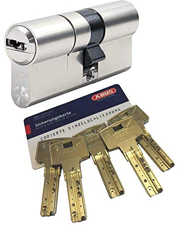 ABUS Bravus.3000 MX Doppelzylinder mit Sicherungskarte und 5 Schlüssel, Länge (a/b) 30/60mm (c=90mm), modulare Bauweise MX erhöhter Bohr.- Zieh- u. Abreißschutz, mit Not-u. Gefahrenfunktion