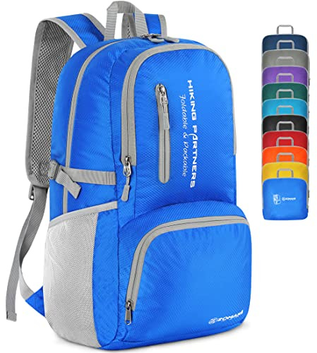 ZOMAKE Leicht Faltbarer Rucksack 35L Packbare Backpacks,Kleiner Rucksäcke Wanderrucksack Wasserdicht Rucksäcke für Damen Herren Outdoor Wandern(Dunkelblau)