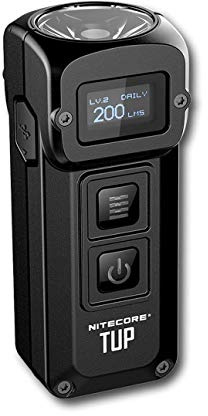 Nitecore Tup Mini linterna – 1000 lúmenes LED – Llavero con pantalla OLED – Batería recargable 54 g y 7 cm – 5 modos