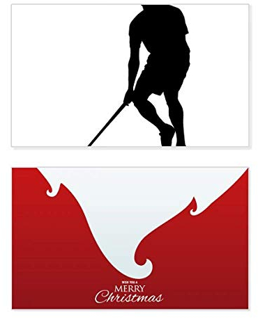 Weihnachtskarte für die physische Erziehung, Hockey-Sport, Laufen, Urlaub, Weihnachten, Vintage-Nachricht