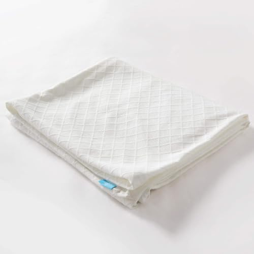 RECCI Matratzen Topper Bezug, Bambus Atmungsaktiv Topper Schutz, Anti-Allergie und gegen Milben, Anpassend für 4-6 cm Höhe Matratzenauflagen [90 x 200]
