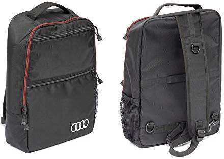 Audi 4KE071156A Tasche Rucksack Querträgertasche Elektroroller Ringe Logo Sling Bag, schwarz