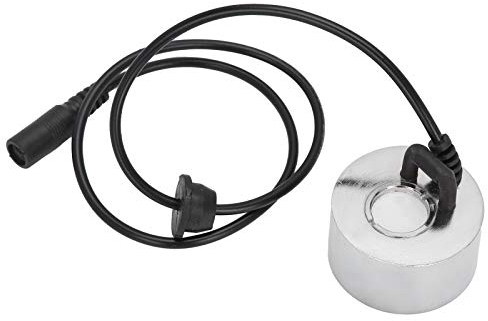 Jenngaoo Brumisateur 24V 400ml/h Mini Atomiseur Brouillard, pour Fontaine Aquarium ou Bassin Rocaille, Câble 60cm sans Lumière, Création d'Ambiance Humidification