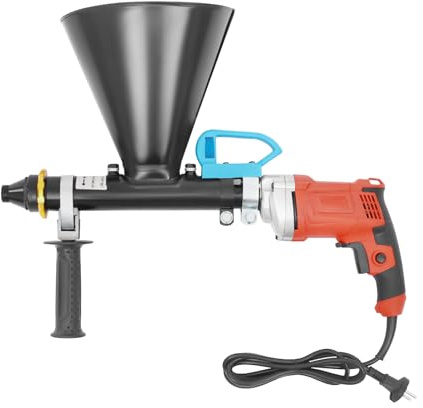 Elektrisch Mörtelpumpe Electric Mortar Grout Gun mit 2 Düse 700W Zement Fugenpistole Mörtelpistole für Flächen die mit Zement aufgefüllt werden müssen