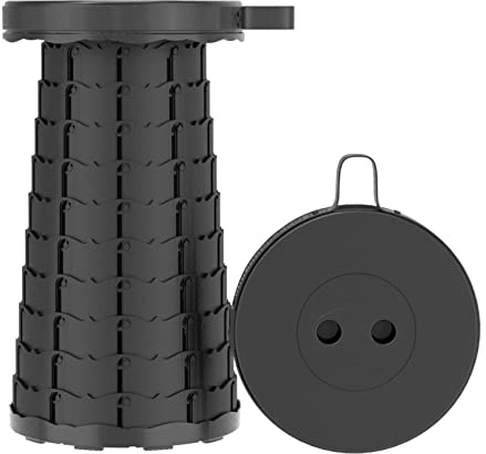 Teleskophocker Upgrade Tragbarer Einziehbarer Hocker Leichter Zusammenklappbarer Stuhl Verstellbare Kunststoffhocker für Erwachsene Camping Garten Angeln Wandern Reisen BBQ (Color : 5nd Gen)